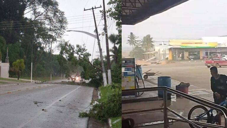 Temporal derruba árvores, postes e estruturas e deixa milhares sem energia em Alta Floresta