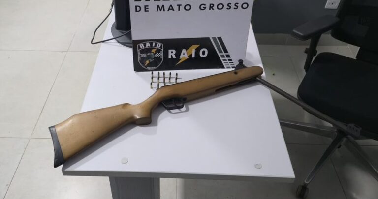 Homem é detido após, segundo a PM, atirar contra equipe do RAIO em Guarantã do Norte